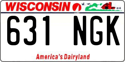 WI license plate 631NGK