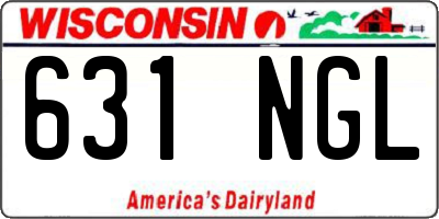 WI license plate 631NGL