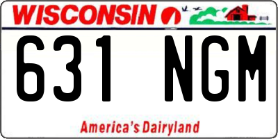 WI license plate 631NGM
