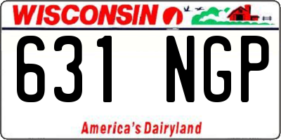 WI license plate 631NGP