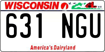 WI license plate 631NGU
