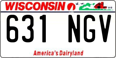 WI license plate 631NGV