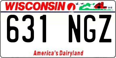 WI license plate 631NGZ