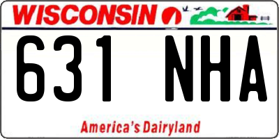 WI license plate 631NHA