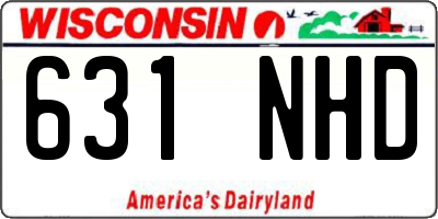 WI license plate 631NHD