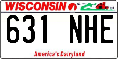 WI license plate 631NHE