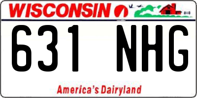 WI license plate 631NHG