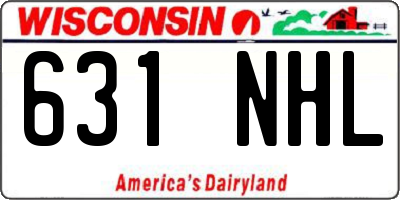WI license plate 631NHL