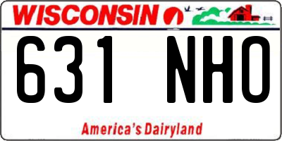 WI license plate 631NHO