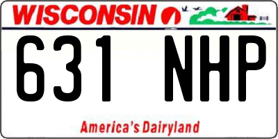 WI license plate 631NHP