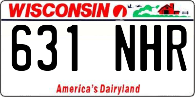 WI license plate 631NHR