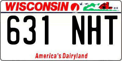 WI license plate 631NHT