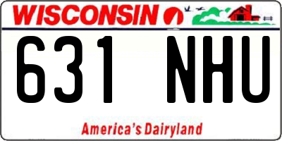 WI license plate 631NHU