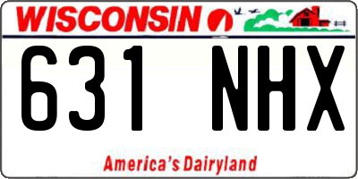 WI license plate 631NHX