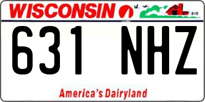 WI license plate 631NHZ