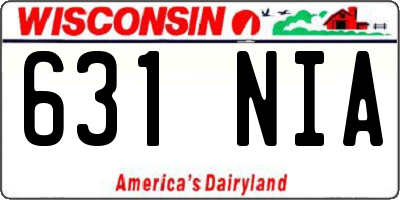 WI license plate 631NIA