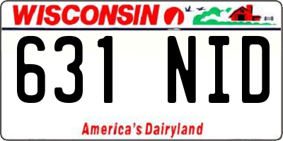 WI license plate 631NID