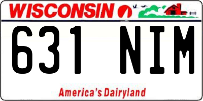 WI license plate 631NIM
