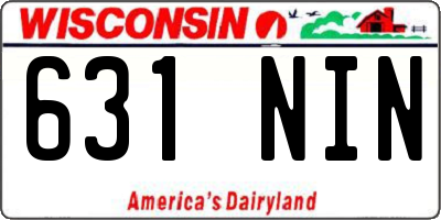 WI license plate 631NIN