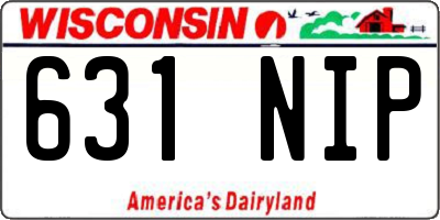 WI license plate 631NIP