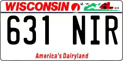 WI license plate 631NIR