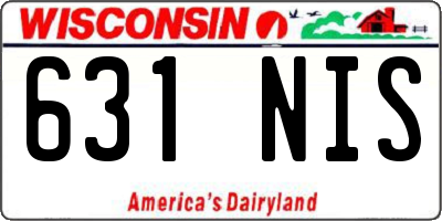 WI license plate 631NIS