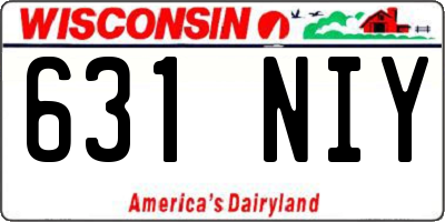 WI license plate 631NIY