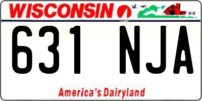 WI license plate 631NJA