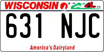 WI license plate 631NJC