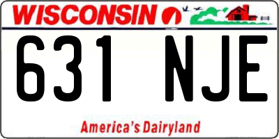 WI license plate 631NJE