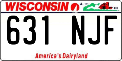 WI license plate 631NJF