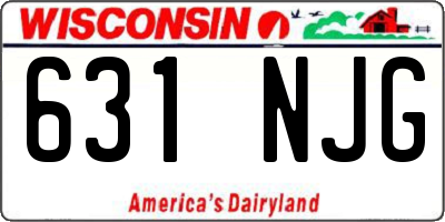 WI license plate 631NJG