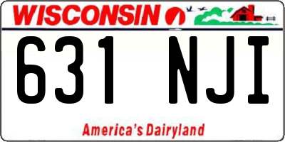 WI license plate 631NJI