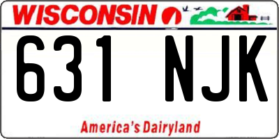 WI license plate 631NJK