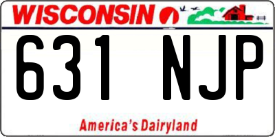 WI license plate 631NJP