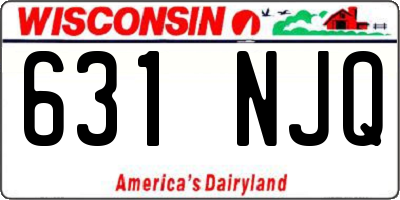 WI license plate 631NJQ
