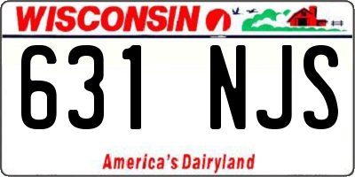 WI license plate 631NJS