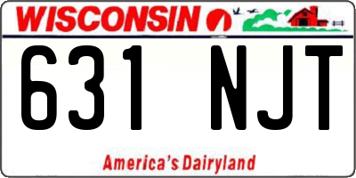 WI license plate 631NJT