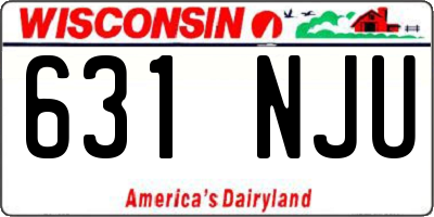 WI license plate 631NJU