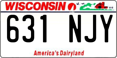 WI license plate 631NJY