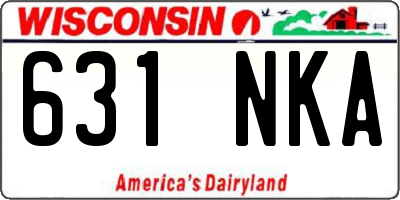 WI license plate 631NKA