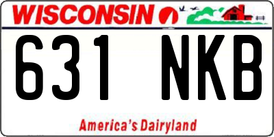 WI license plate 631NKB