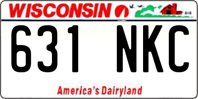 WI license plate 631NKC