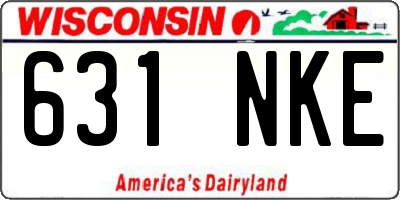 WI license plate 631NKE