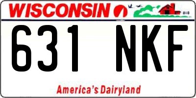 WI license plate 631NKF