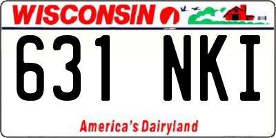 WI license plate 631NKI