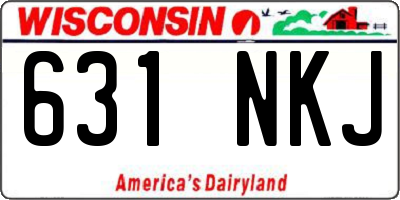 WI license plate 631NKJ