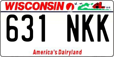 WI license plate 631NKK