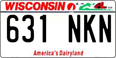 WI license plate 631NKN