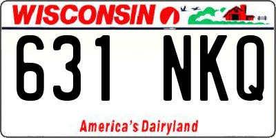 WI license plate 631NKQ